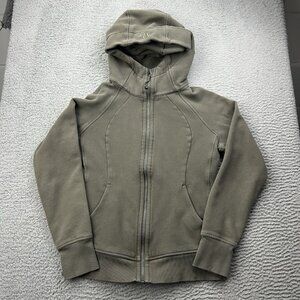 Lululemon Scuba Hoodie Full Zip Women’s Green Sweatshirt Size 8